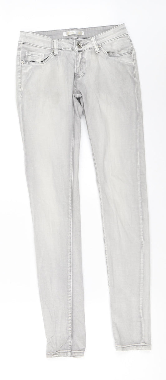 Womens UK Size 10 Toxik3 Regular Fit Skinny Grey Jeans