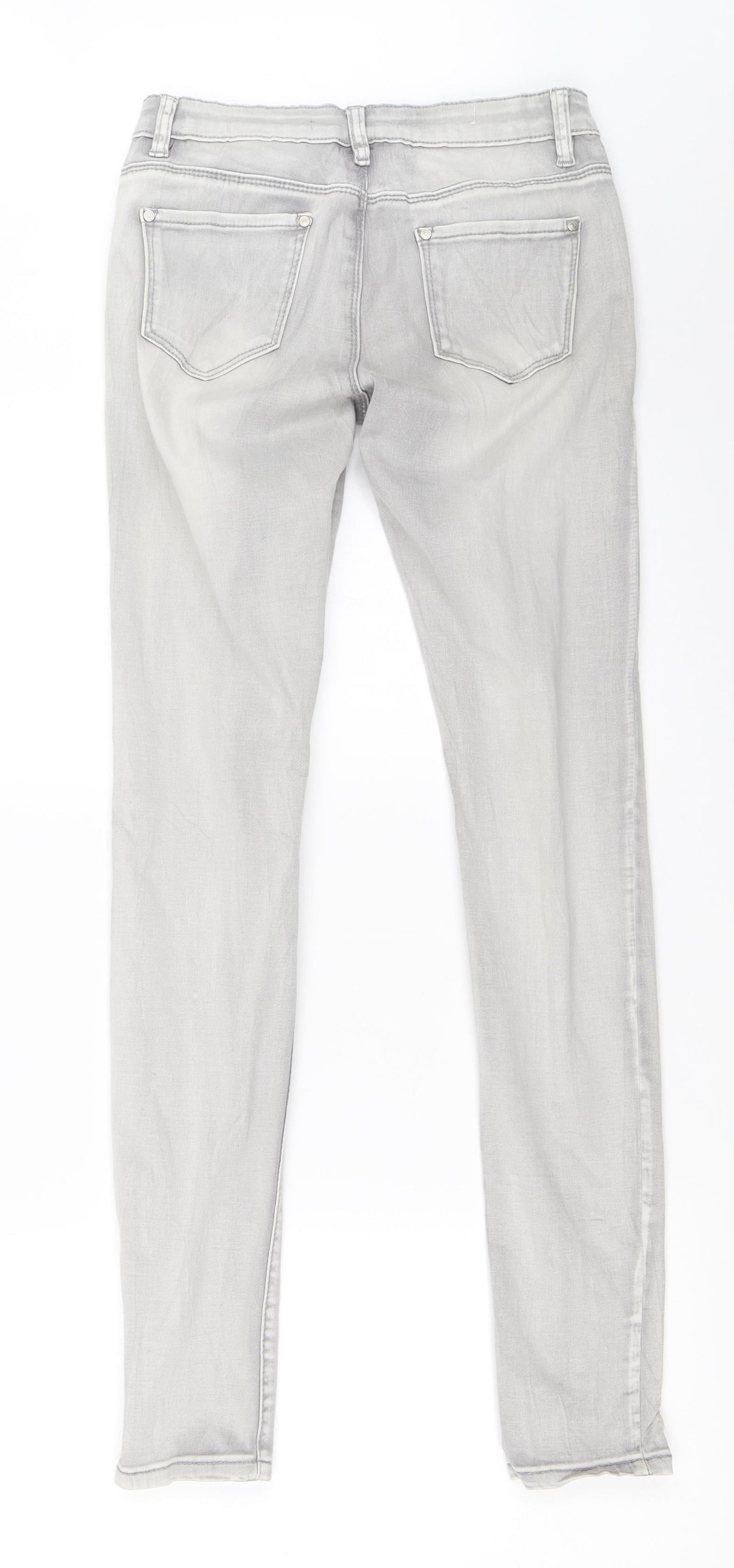 Womens UK Size 10 Toxik3 Regular Fit Skinny Grey Jeans