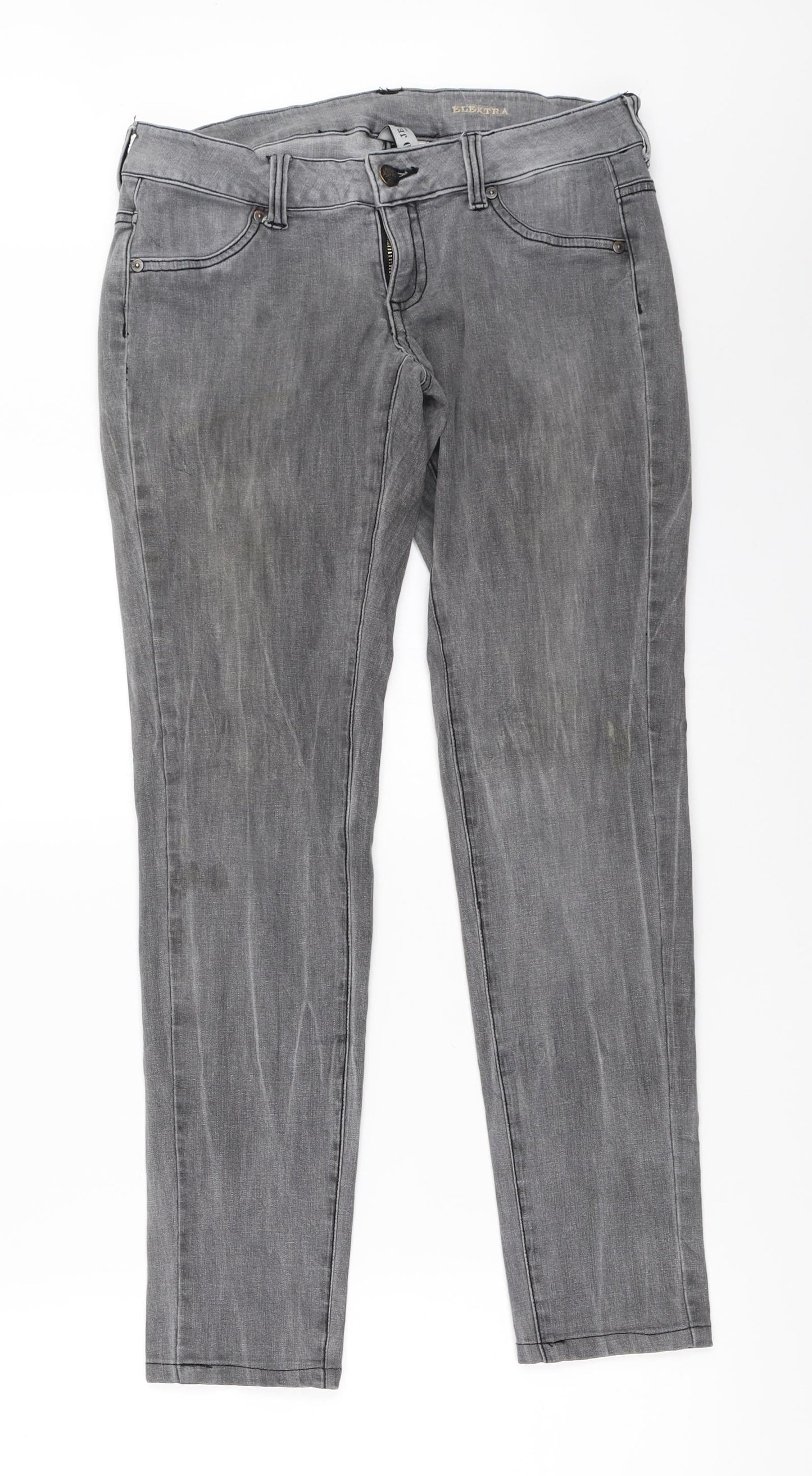 Mango Womens Grey   Skinny Jeans Size 40 L28 in