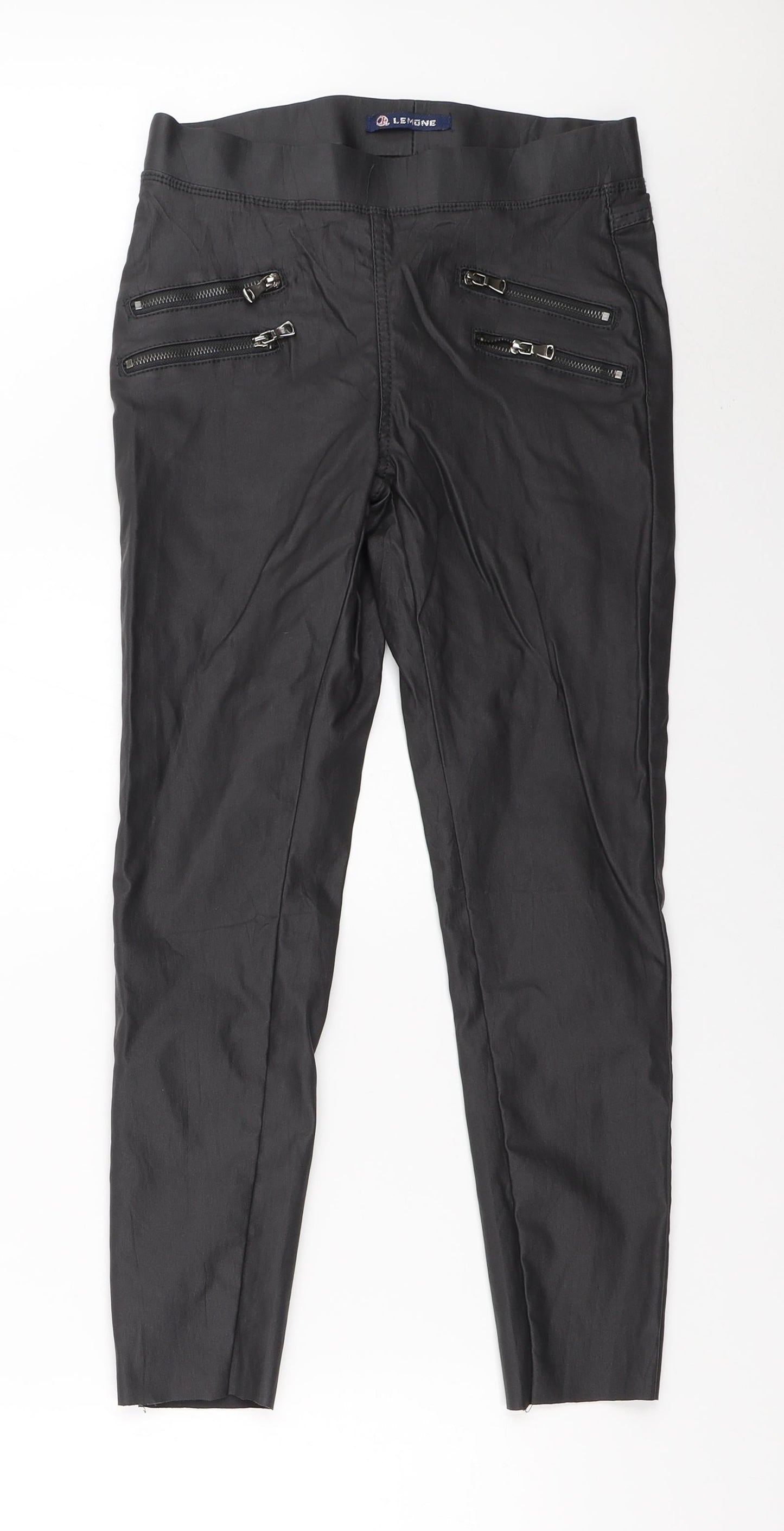 Lemone Womens Grey  Rayon Skinny Jeans Size 38 in L24 in