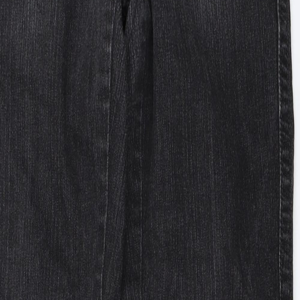 Flash Womens Black  Denim Straight Jeans Size 36 L31 in