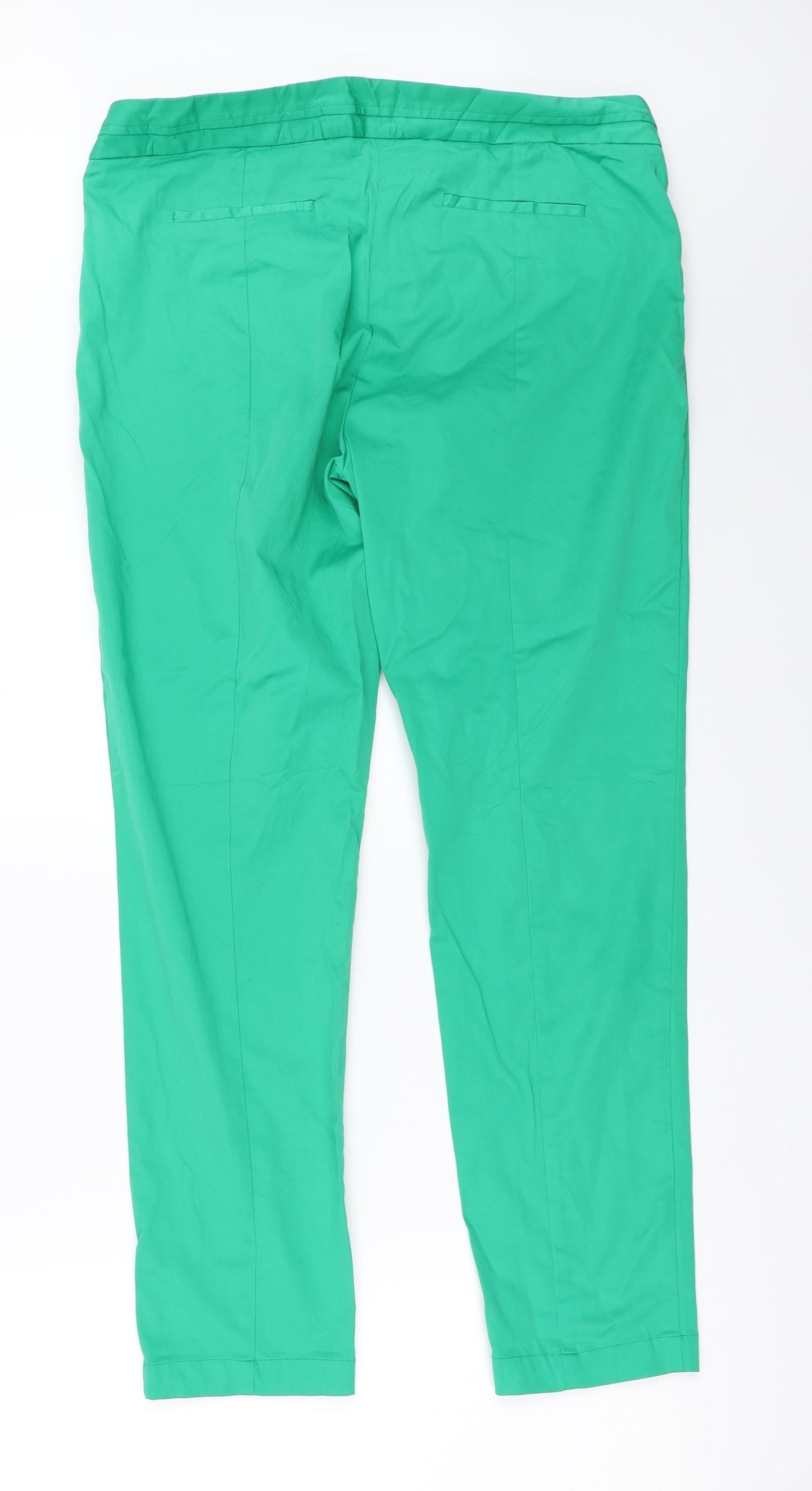 Womens UK Size 42 Solar Regular Fit Capri Green Trousers