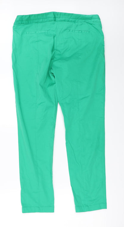 Womens UK Size 42 Solar Regular Fit Capri Green Trousers