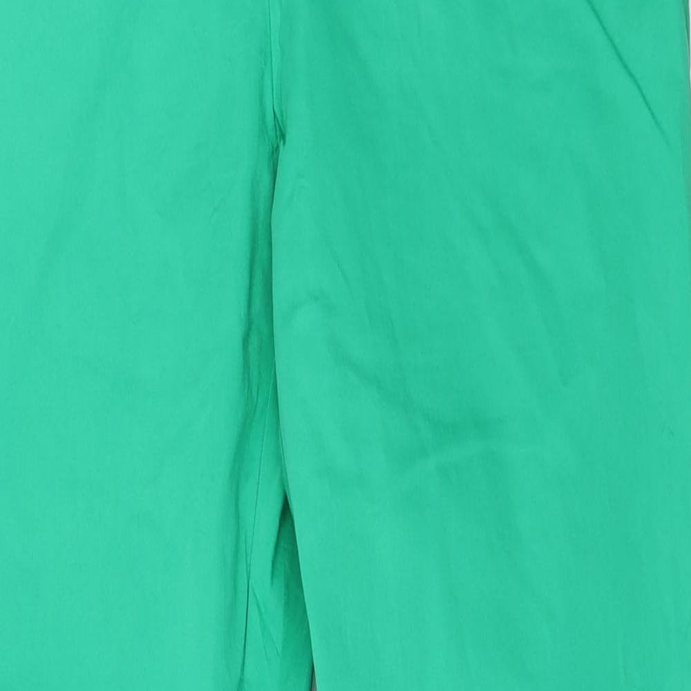 Womens UK Size 42 Solar Regular Fit Capri Green Trousers