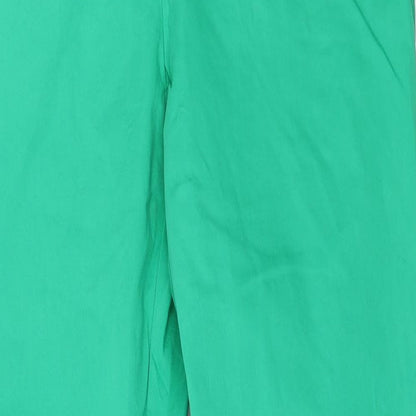 Womens UK Size 42 Solar Regular Fit Capri Green Trousers