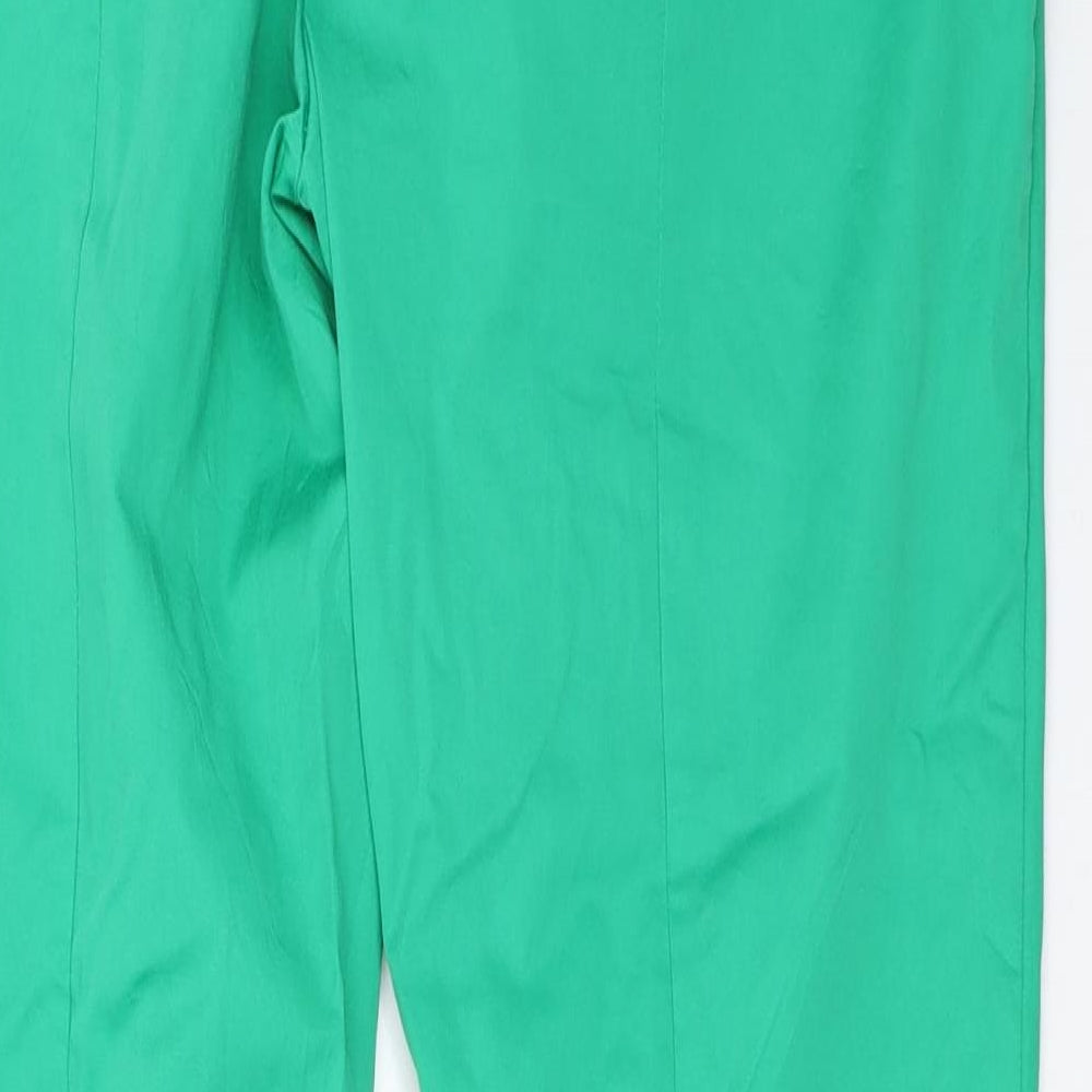Womens UK Size 42 Solar Regular Fit Capri Green Trousers