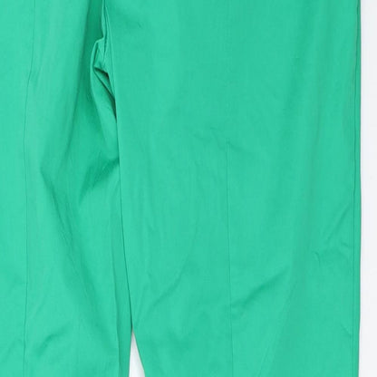 Womens UK Size 42 Solar Regular Fit Capri Green Trousers