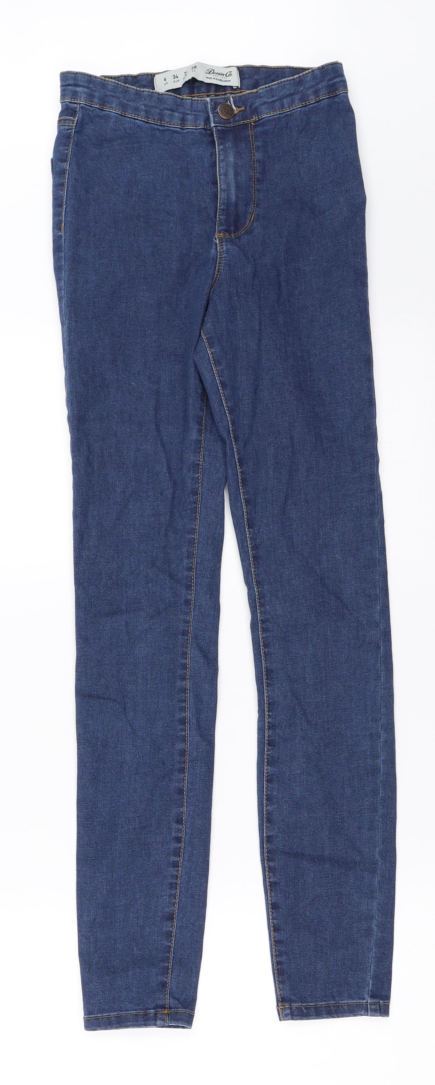 Primark Womens Blue  Denim Skinny Jeans Size 6 L27 in