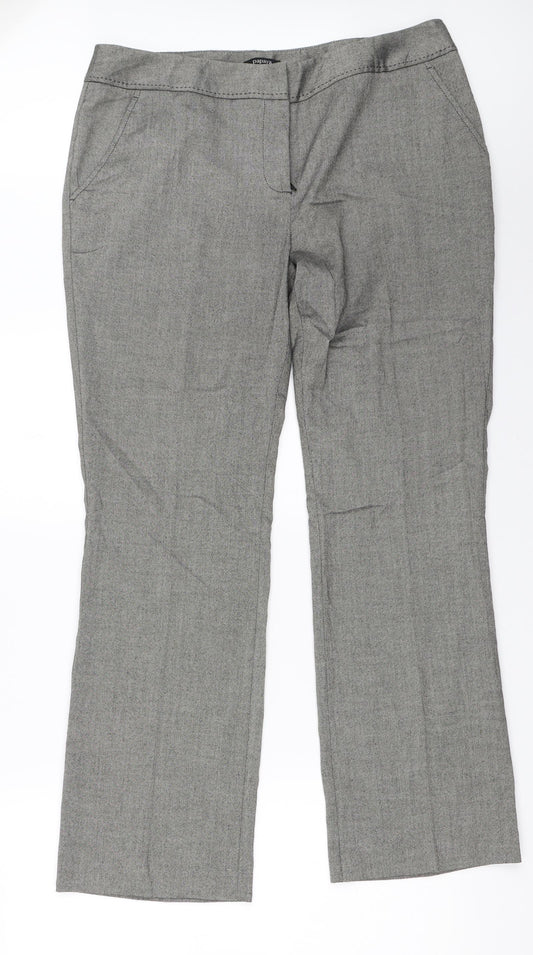 Womens UK Size 37 in Papaya Regular Fit  Grey Trousers