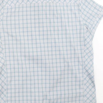 Mens UK Size L EASTERN MOUNTAIN SPORTS Blue  Button-Up Short Sleeve Casual Shirt