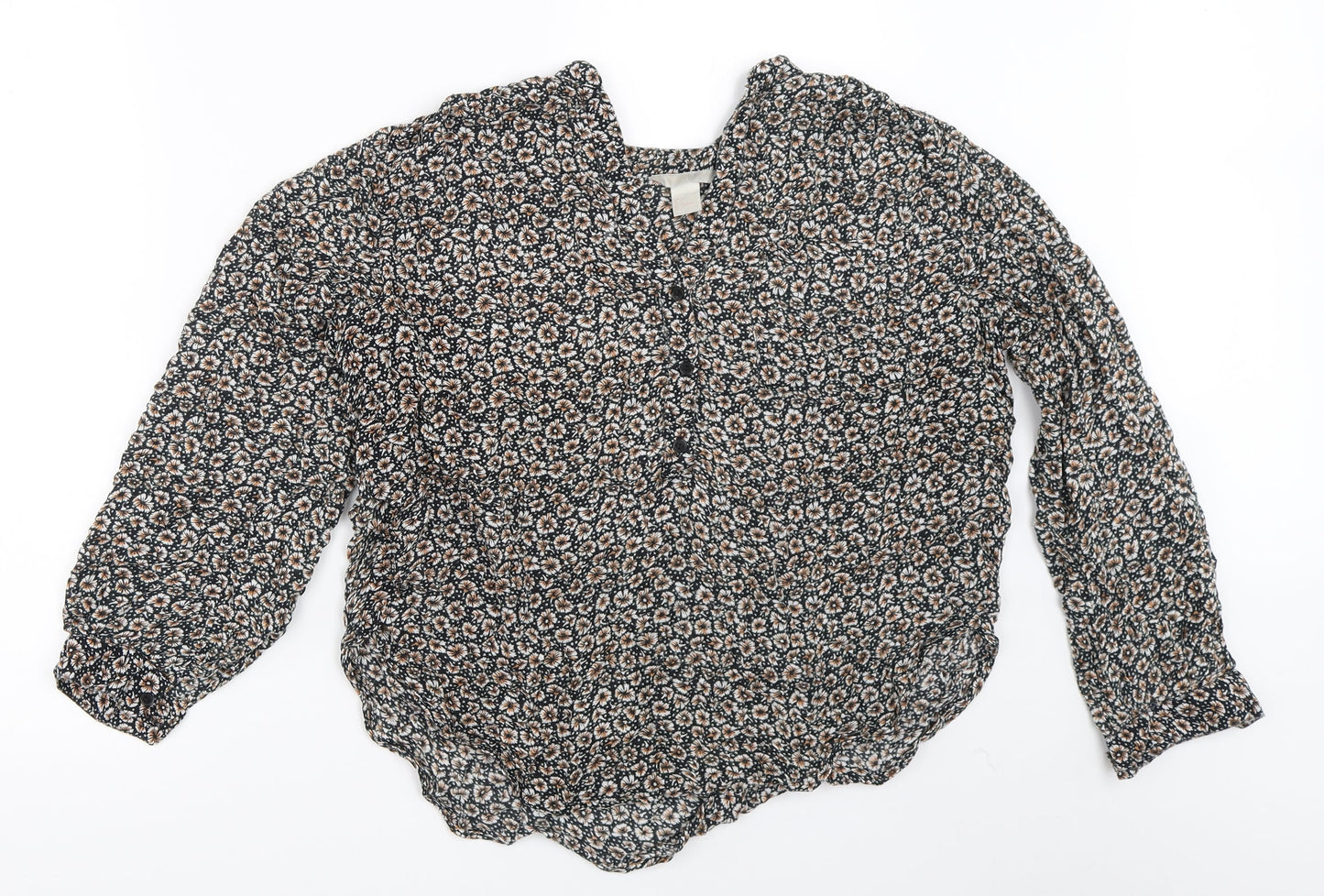 Womens UK Size 36 H&M Black Basic Blouse