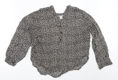 Womens UK Size 36 H&M Black Basic Blouse