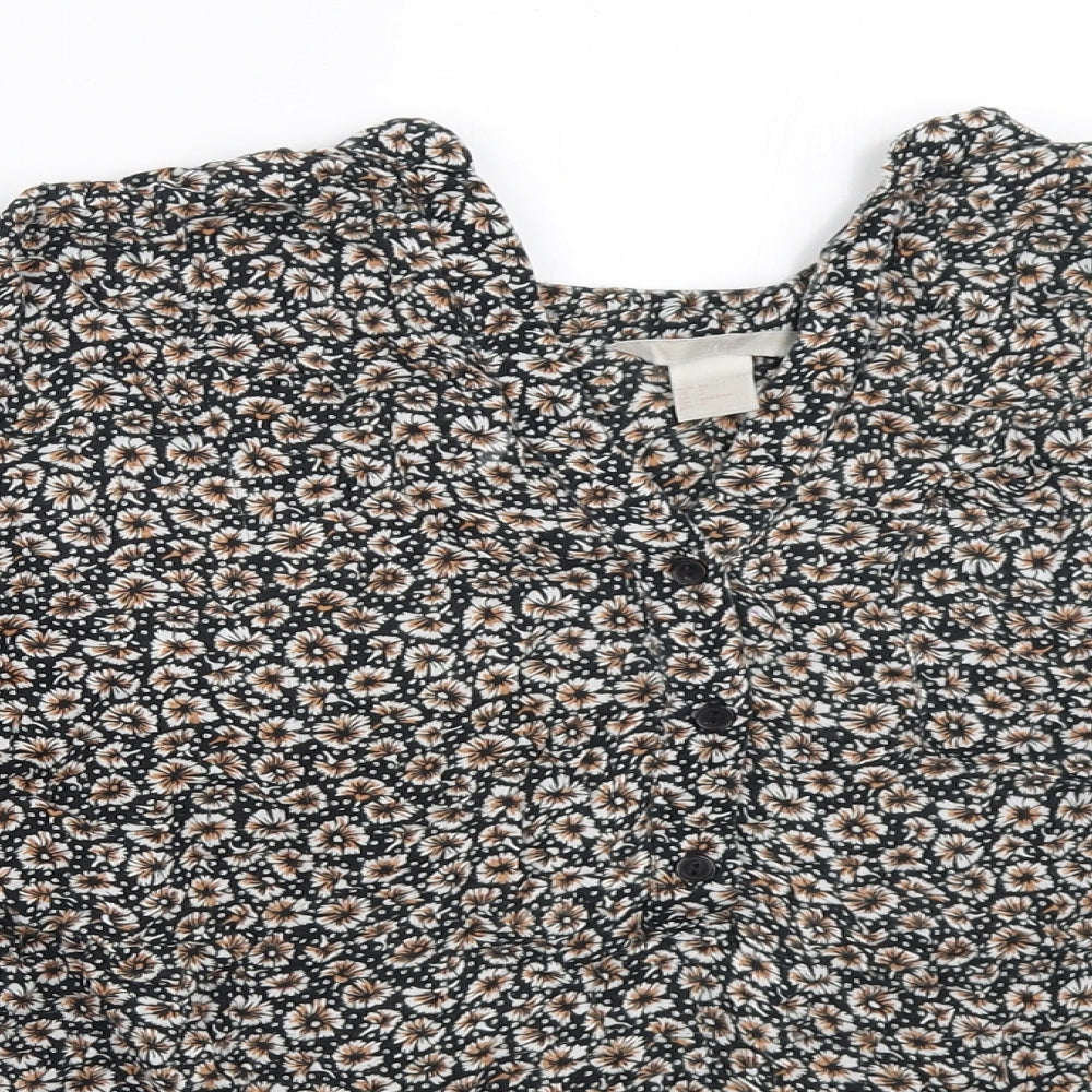 Womens UK Size 36 H&M Black Basic Blouse