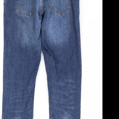 Womens UK Size 32 in Preworn Regular Fit Straight Blue Jeans