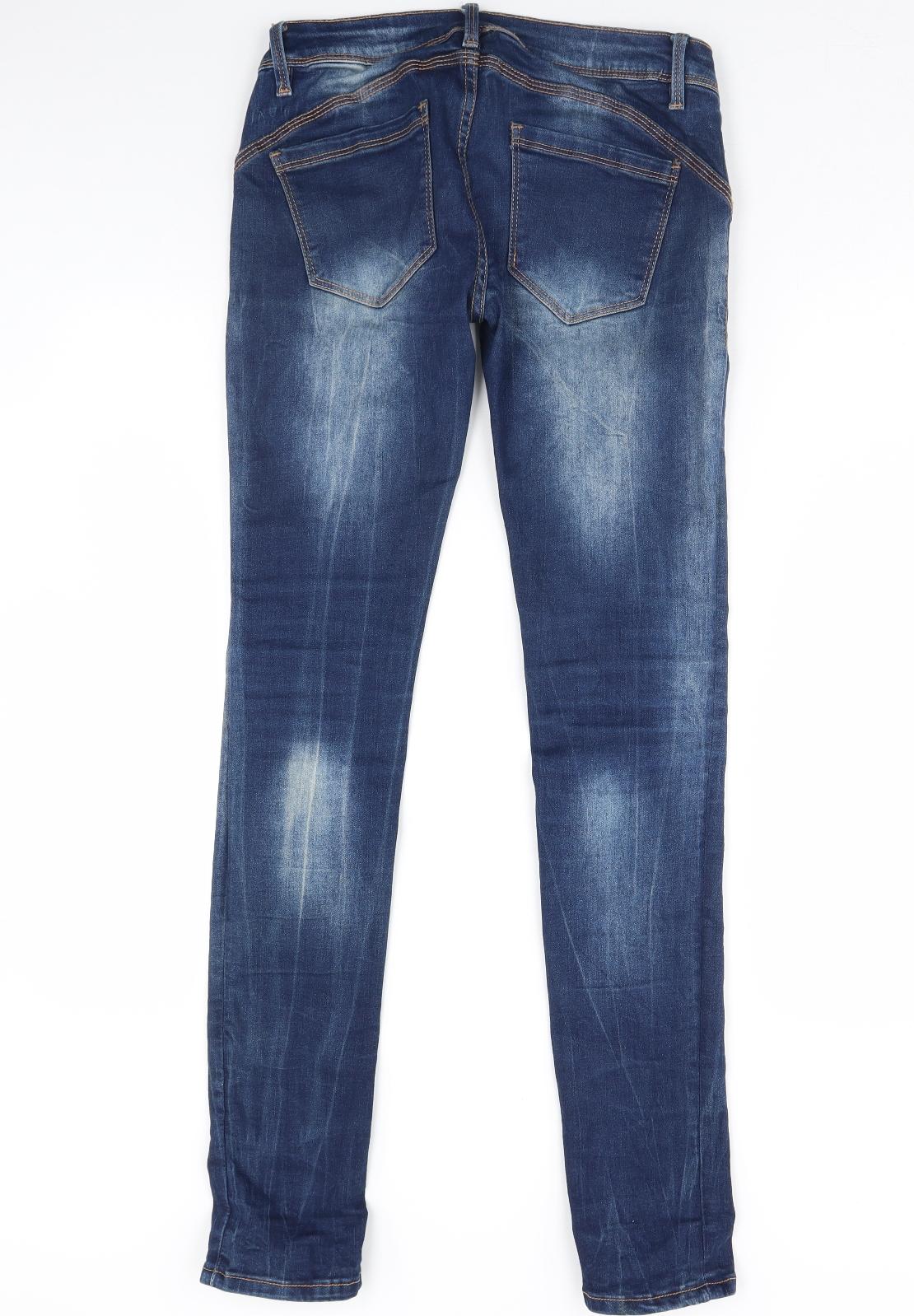Womens UK Size 28 Preworn Regular Fit Skinny Blue Jeans