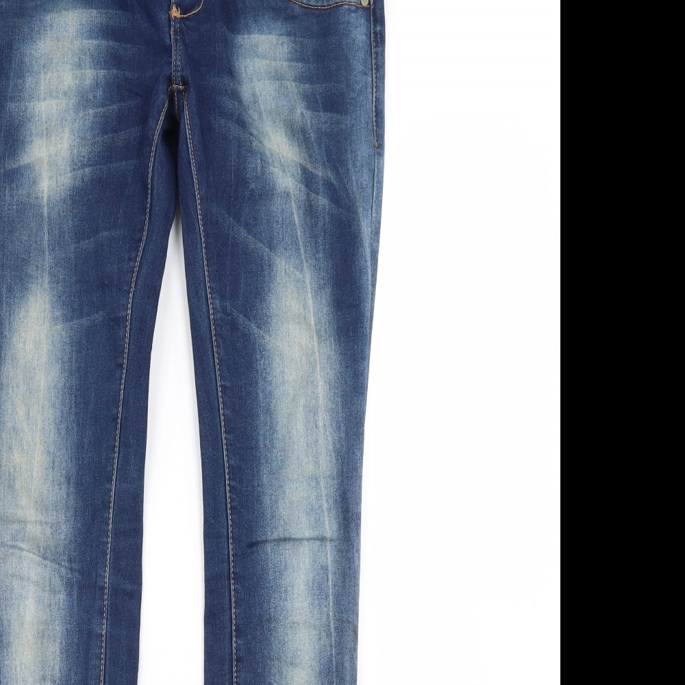 Womens UK Size 28 Preworn Regular Fit Skinny Blue Jeans