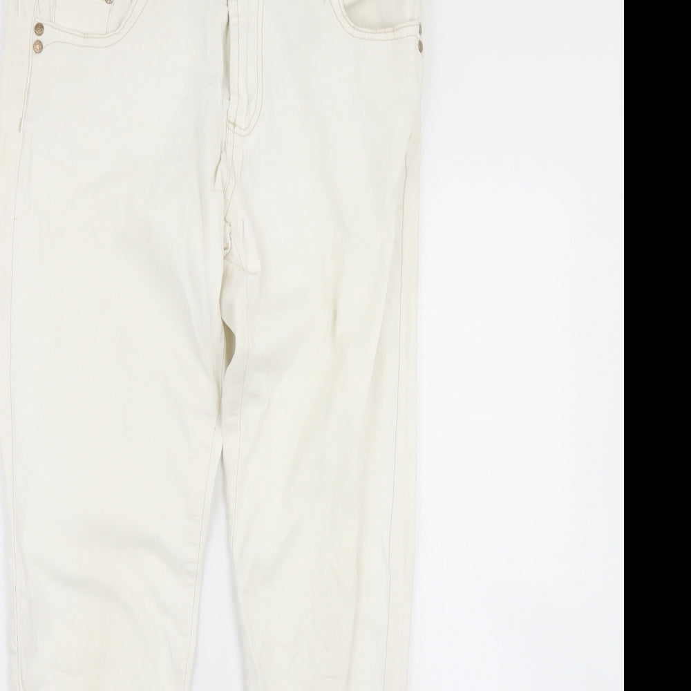Denim & Co. Womens White  Denim Skinny Jeans Size 14 L30 in