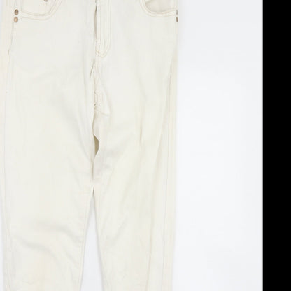 Denim & Co. Womens White  Denim Skinny Jeans Size 14 L30 in