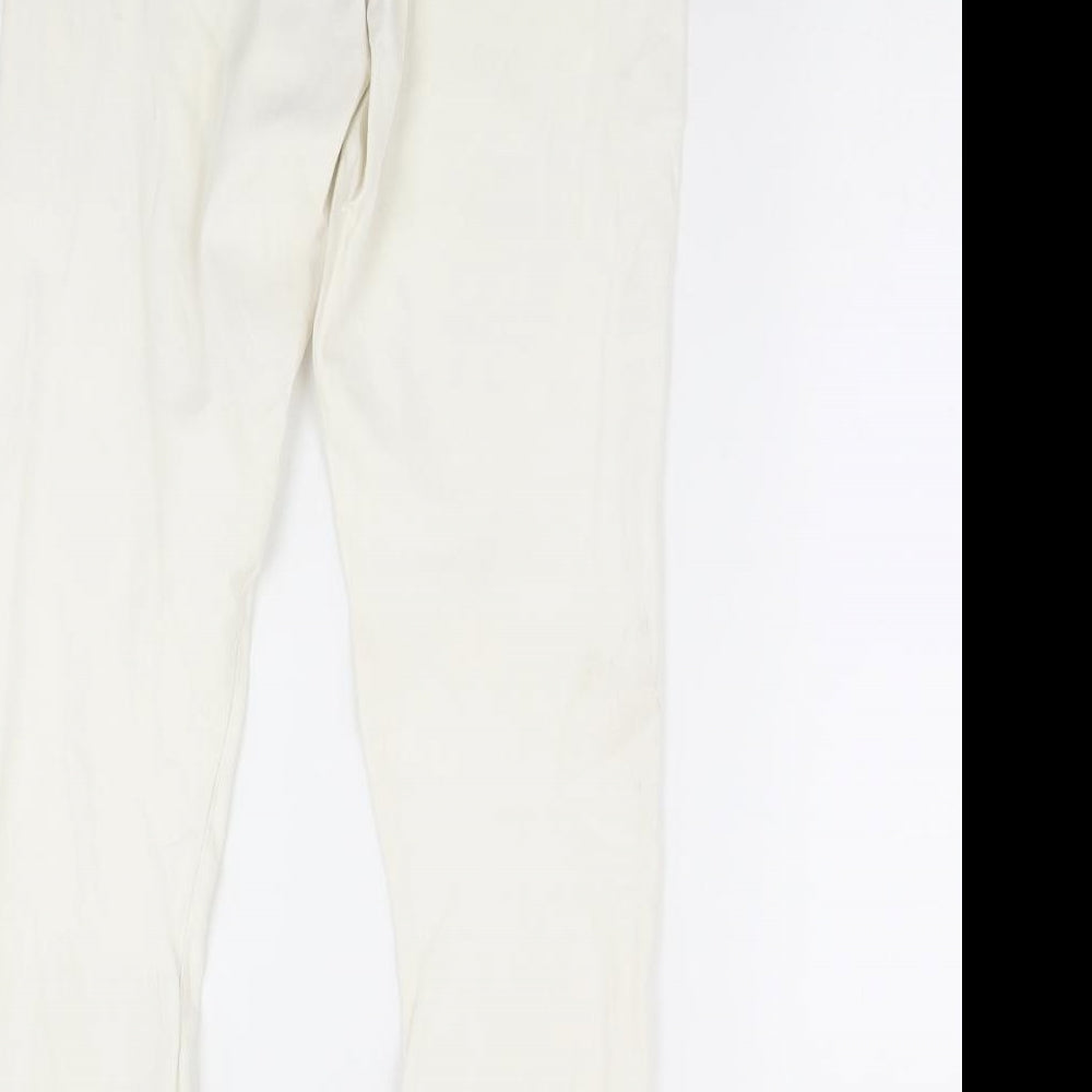 Denim & Co. Womens White  Denim Skinny Jeans Size 14 L30 in