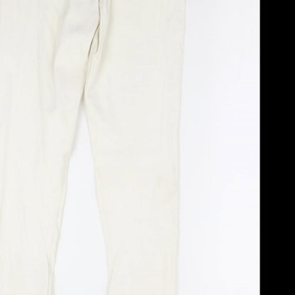 Denim & Co. Womens White  Denim Skinny Jeans Size 14 L30 in