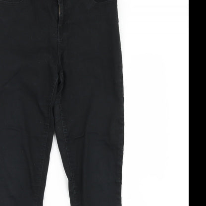 Womens UK Size 12 Preworn Regular Fit Skinny Black Jeans