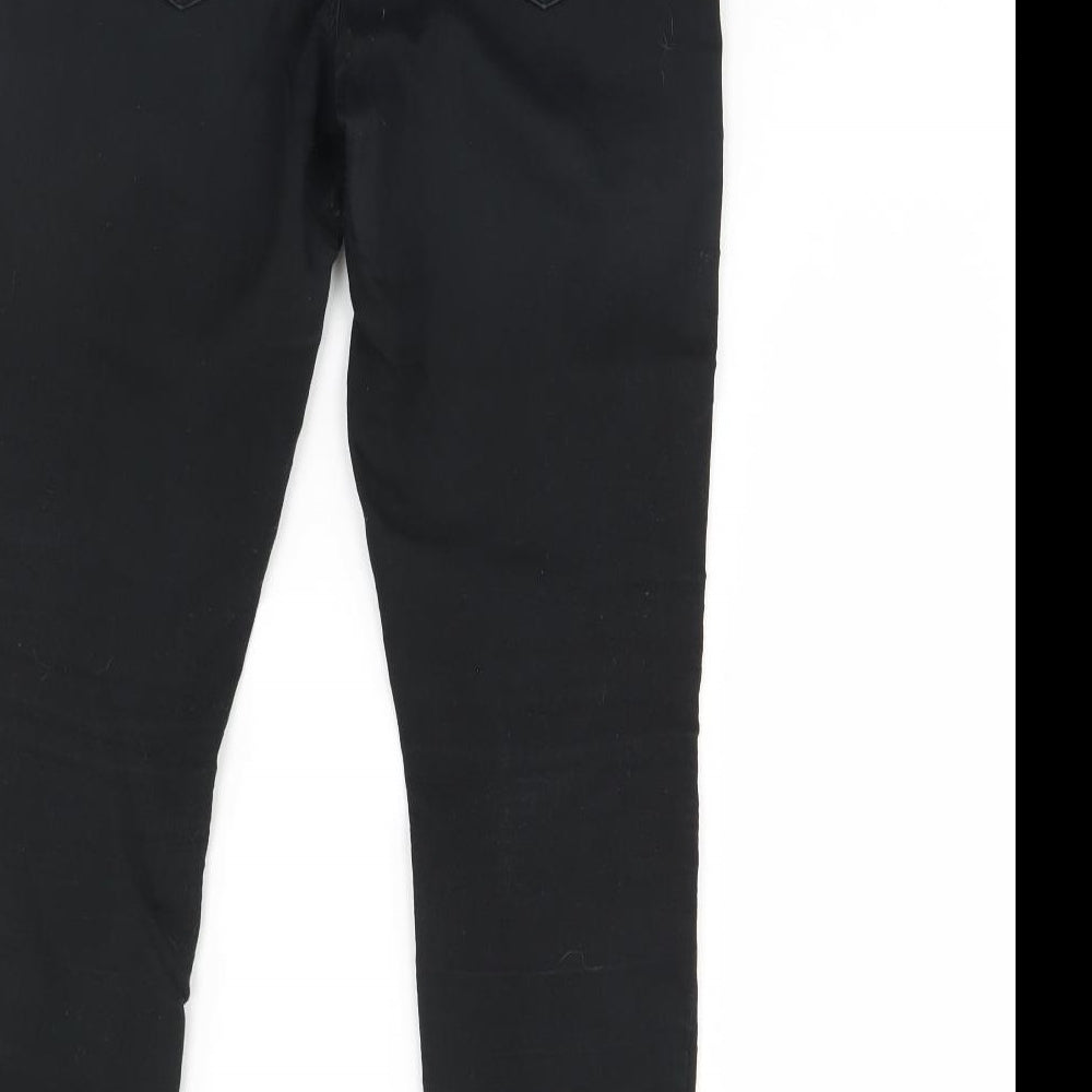 Womens UK Size 12 Preworn Regular Fit Skinny Black Jeans