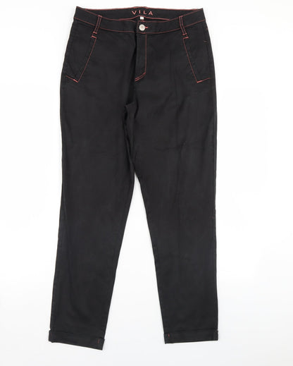 Womens UK Size 10 Villa Regular Fit  Black Trousers