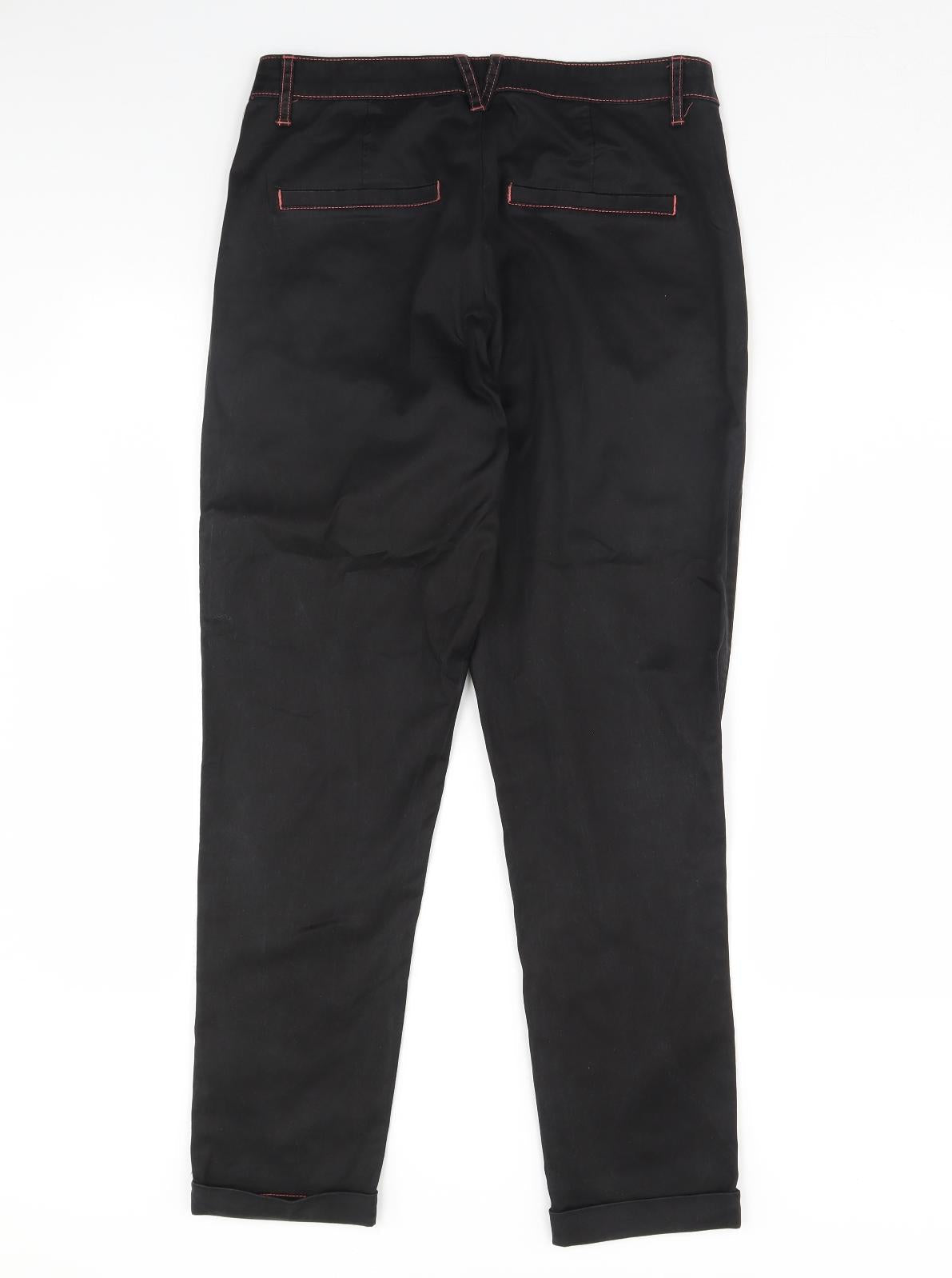 Womens UK Size 10 Villa Regular Fit  Black Trousers