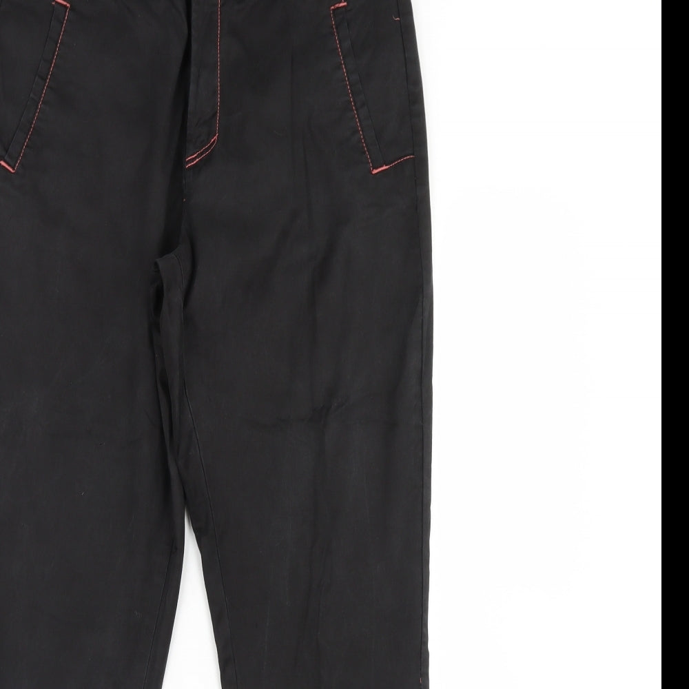 Womens UK Size 10 Villa Regular Fit  Black Trousers