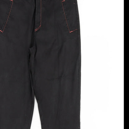 Womens UK Size 10 Villa Regular Fit  Black Trousers