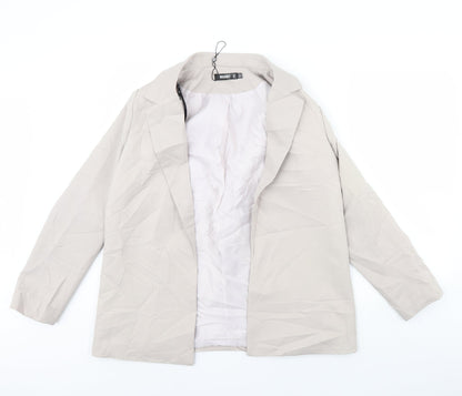 Missguided Womens Ivory   Jacket Blazer Size 12  - Shoulder Pads
