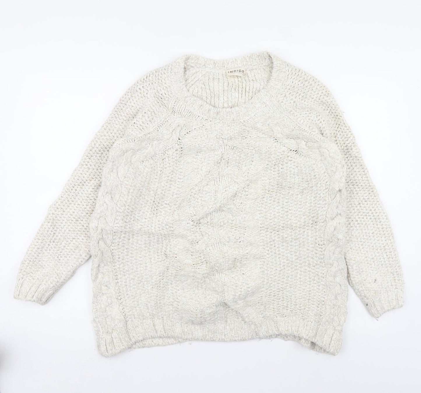 Womens UK Size 14 m&s Beige Pullover Jumper
