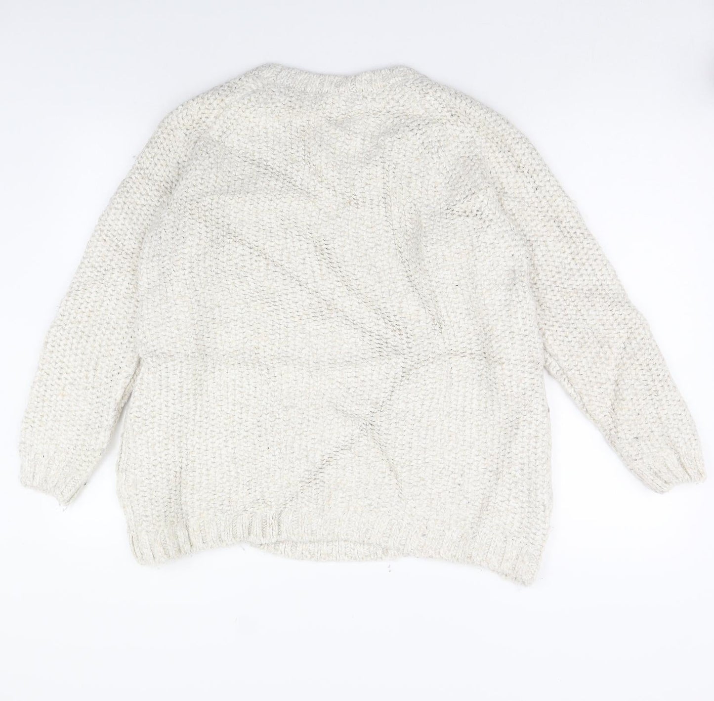 Womens UK Size 14 m&s Beige Pullover Jumper
