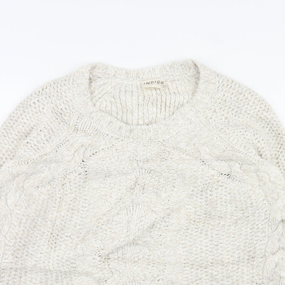 Womens UK Size 14 m&s Beige Pullover Jumper