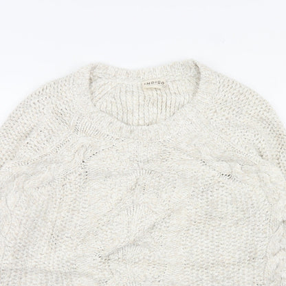 Womens UK Size 14 m&s Beige Pullover Jumper