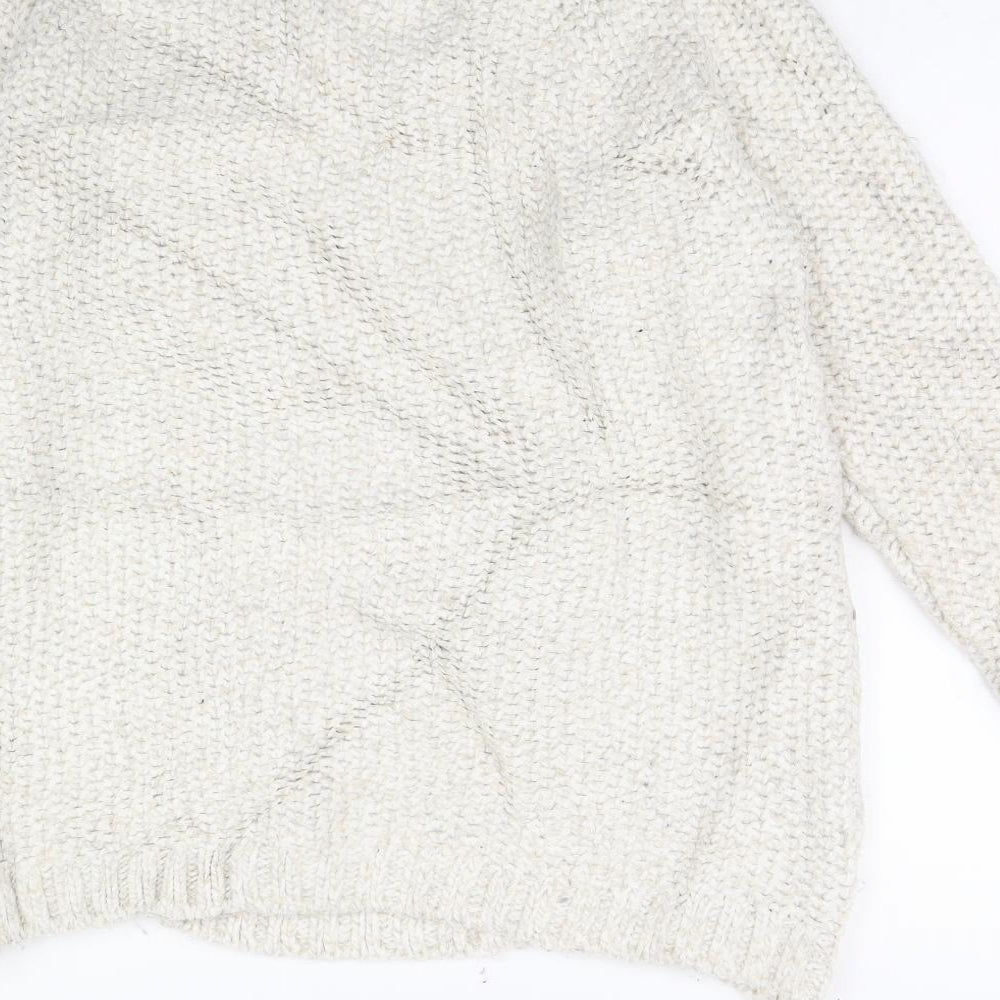 Womens UK Size 14 m&s Beige Pullover Jumper