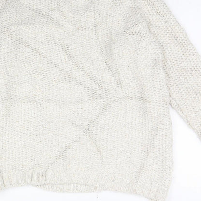 Womens UK Size 14 m&s Beige Pullover Jumper