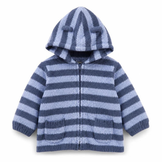 Front view of Gap Baby Blue Striped Jacket, size 6-9, Months
