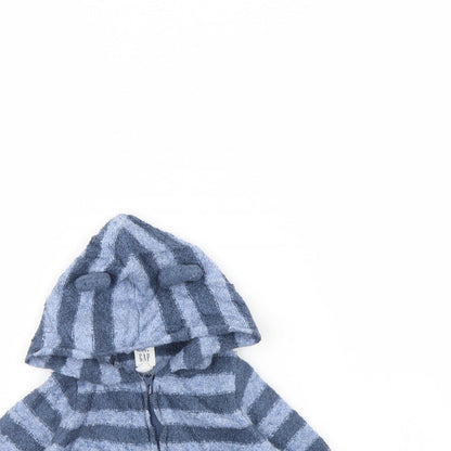 Gap Baby Blue Striped  Jacket  Size 6-9 Months
