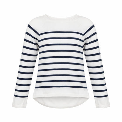 H&M Girls White Striped  Pullover Jumper Size 10 Years