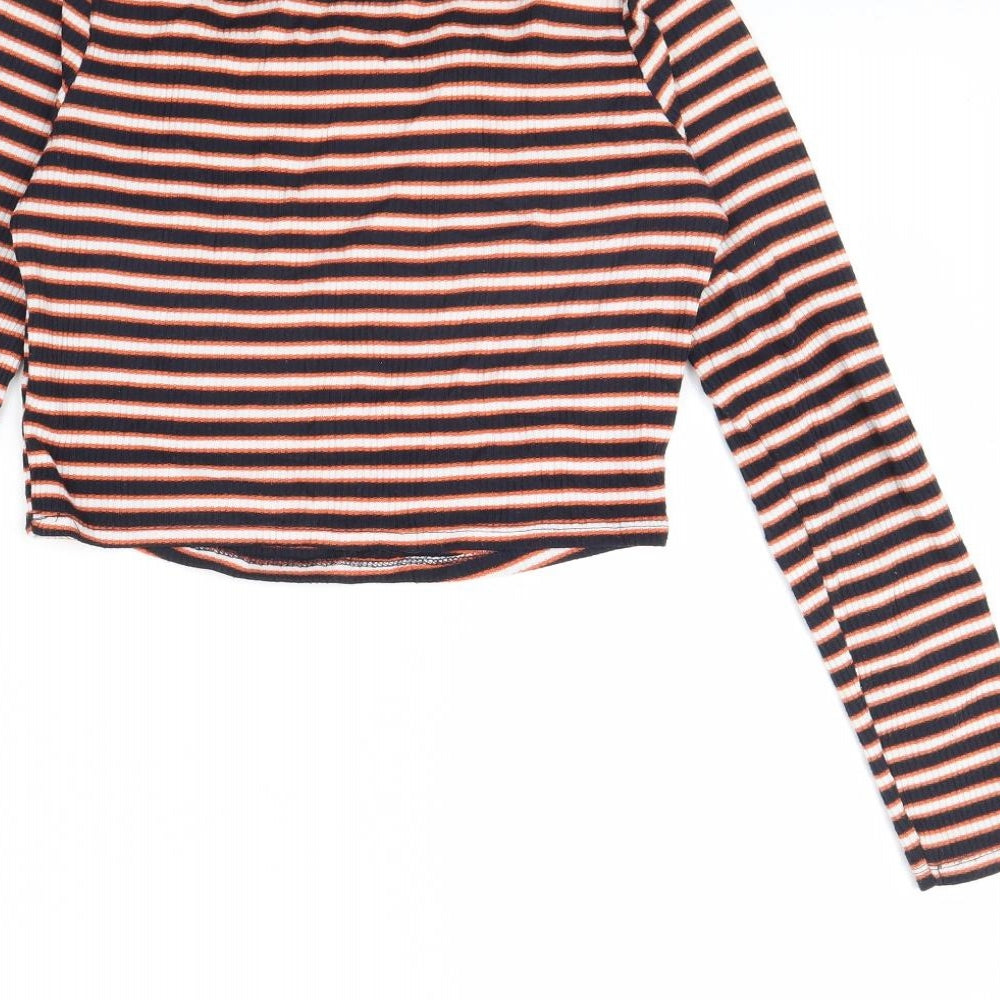 Primark Womens Black Striped  Basic Blouse Size M