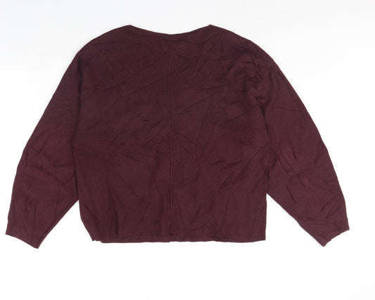 Concious Womens Purple   Pullover Jumper Size M