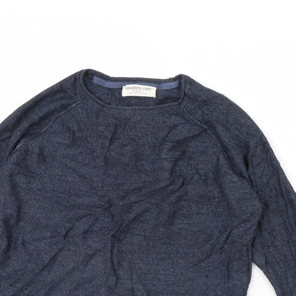 Cedar Wood State Mens Blue   Pullover Jumper Size XS