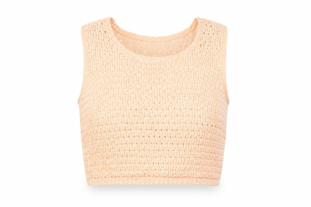 Womens UK Size 10 Topshop Orange Cropped Tank