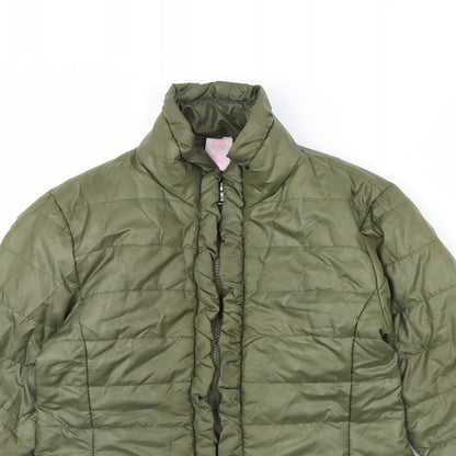Preworn Girls Green   Rain Coat Coat Size 14 Years