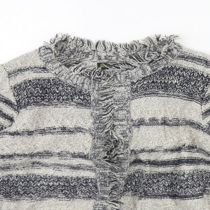 Sugar Crisp Womens Beige Striped  Jacket  Size M
