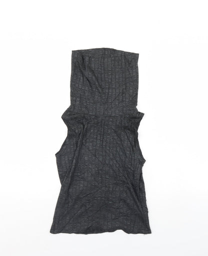 Womens UK Size S Style plus Grey Basic Tank