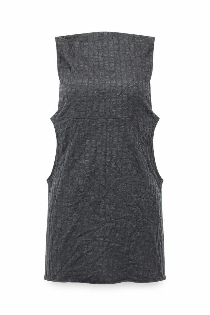 Womens UK Size S Style plus Grey Basic Tank