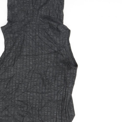 Womens UK Size S Style plus Grey Basic Tank