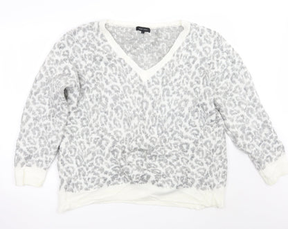 Womens UK Size L Newlook Grey Pullover Jumper
